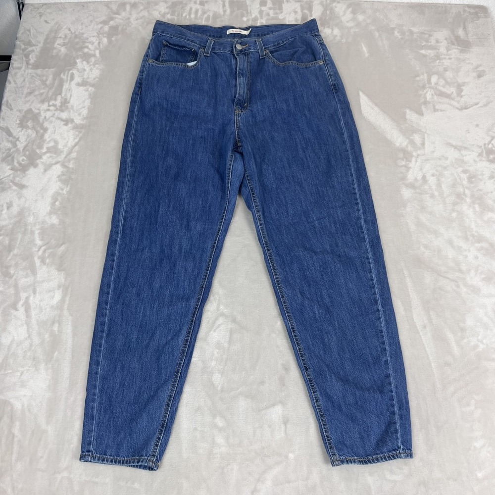 Levis 80s Mom Jeans Womens 32 Blue Denim Lightweight High Rise Tapered Cotton